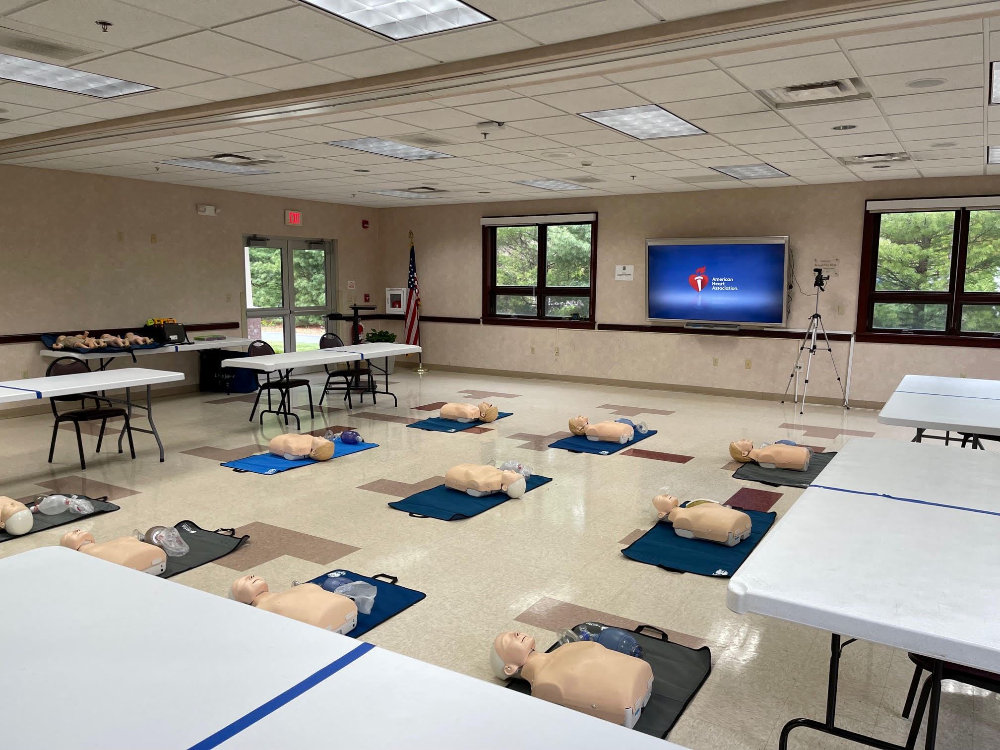 CPR Manikins in a classroom