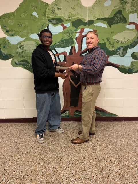 Photo:  L-Josiah Tanner; R: Michael Piscitelli, Principal, Guilderland High School