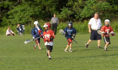 Youth Lacrosse Team Playing in DiCaprio Park 1 Youth Lacrosse Team Playing in DiCaprio Park 1